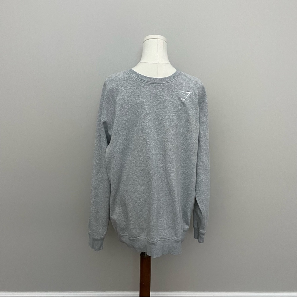 Gymshark Sweatshirt Crewneck Long Lighter Mid-Weight Athletic Streetwear Grey